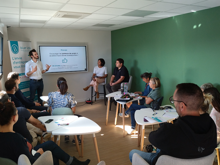 Session Pouss'Projet Collaborative Lab Vendée. Accompagnement entrepreneurs, innovation, porteurs de projets.